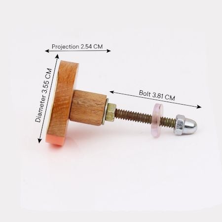 Round Wooden and Resin Knob